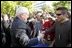 Vice President Dick Cheney shakes hands with NASA staff at the Jet Propulsion Laboratory in Pasadena, Calif., Jan. 14, 2004.