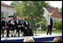 Lynne Cheney enjoys a laugh with American Founding Fathers and historical figure Harriet Tubman during a Constitution Day 2005 celebration at George Washington's Mount Vernon Estate Friday, September 16, 2005. The event, which celebrates the anniversary of the signing of the U.S. Constitution 218 years ago, was offered to a group of fourth graders from local Fairfax County public schools. 