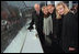 Following the swearing-in ceremony at the U.S. Capitol, Vice President Dick Cheney watches the Presidential Inaugural Parade with his wife, Lynne, left, and daughters Mary, center, and Liz January 20, 2001.