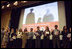 American citizens are sworn in during a special naturalization ceremony at the National Archives Tuesday, April 17, 2007, in Washington, D.C. Mrs. Cheney addressed the new citizens and presented each one with a copy of, “The Citizen’s Almanac,” a new book that highlights some of the most important historical symbols, decisions and documents in America’s history. White House photo by Lynden Steele