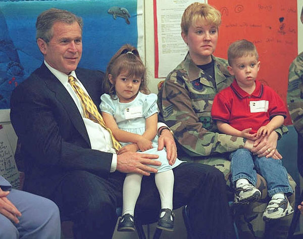 President George W. Bush at Youth Activities Center at Tyndall Air Force Base, Florida