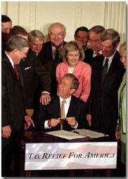 Tax Bill signing. White House photo by Paul Morse.