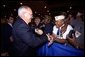 Vice President Dick Cheney shakes hands with veterans after addressing the Veterans of Foreign Wars 103rd National Convention in Nashville, Tenn. Monday, Aug. 26. White House photo by David Bohrer.