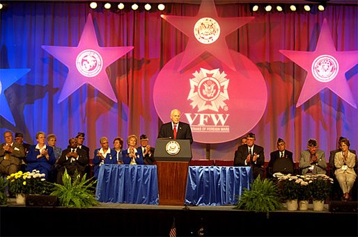 Vice President Dick Cheney speaks the Veterans of Foreign Wars 103rd National Convention in Nashville, Tenn. Monday, Aug. 26. White House photo by David Bohrer.