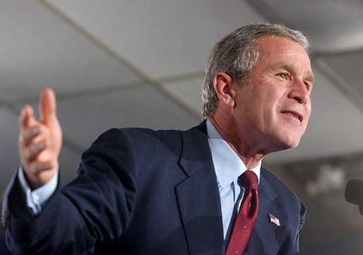 President George W. Bush discusses education at Read-Patillo Elementary School in New Smyrna Beach, Fla., Thursday, Oct. 17. 