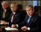 President George W. Bush address members of the Cabinet in the Cabinet Room at the White House, Wednesday, Nov. 13. White House photo by Paul Morse