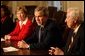 President George W. Bush addresses the media during a bipartisan meeting on Welfare Reform in the Cabinet Room Tuesday, Feb. 11, 2003. White House photo by Tina Hager