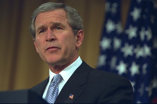 President George W. Bush speaks at the American Enterprise Institute's annual dinner in Washington, D.C., Wednesday, Feb. 26, 2003. White House photo by Paul Morse