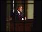 President George W. Bush addresses the nation from the Oval Office at the White House Wednesday evening, March 19, 2003. White House photo by Paul Morse