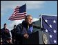 President George W. Bush addresses members of the United States Coast Guard in Philadelphia Monday, March 31, 2003. "Now, as part of the Department of Homeland Security, you have taken on a new and vital mission, a mission as important as any in your 213-year history: the mission of defending our country against terrorist attack," President Bush said. White House photo by Tina Hager