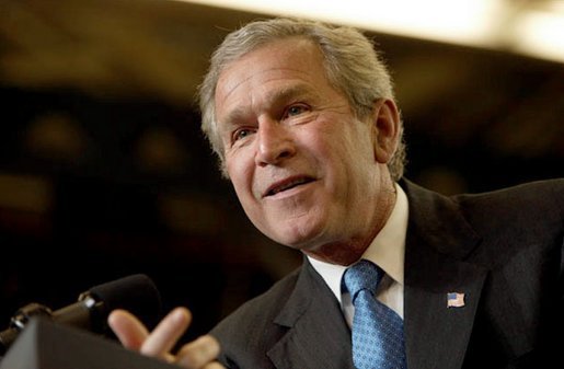 President George W. Bush discusses jobs and the economy at the Timken Company in Canton, Ohio, April 24, 2003. White House photo by Paul Morse