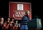  President George W. Bush discusses peace in the Middle East during his Commencement Address at the University of South Carolina in Columbia, S.C., Friday, May 9, 2003. "Across the globe, free markets and trade have helped defeat poverty, and taught men and women the habits of liberty," said the President. "So I propose the establishment of a U.S.-Middle East free trade area within a decade, to bring the Middle East into an expanding circle of opportunity, to provide hope for the people who live in that region." White House photo by Tina Hager