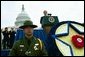 President George W. Bush speaks during the 22nd Annual Peace Officers Memorial Service at the U.S. Capitol in Washington, D.C., Thursday, May 15, 2003. "Over the past 20 months, Americans have rediscovered how much we owe the men and women who repeat an oath and carry a badge," said the President. White House photo by Paul Morse.