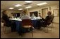 President George W. Bush meets with local business persons in Fridley, Minn., Thursday, June 19, 2003. White House photo by Tina Hager