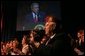 President George W. Bush addresses the 85th Annual American Legion Convention in St. Louis, Mo., Tuesday, Aug. 26, 2003. "In the 20th century, the American flag and the American uniform stood for something unique in history," President Bush said in his remarks. "America's armed forces humbled tyrants and raised up and befriended nations that once fought against us." White House photo by Paul Morse.