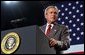 President George W. Bush talks about the progress on clean air reforms at the Detroit Edison's Monroe Power Plant in Monroe, Mich., Monday, Sept. 15, 2003. White House photo by Tina Hager.