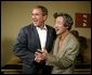 President George W. Bush and Japanese Prime Minister Junichiro Koizumi meet with the press after a dinner in Tokyo during the first stop of the President's trip to Asia and Australia Thursday, Oct. 16, 2003. White House photo by Paul Morse