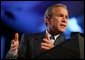 President George W. Bush speaks at the Newspaper Association of America Annual Convention at the Omni Shoreham Hotel in Washington, D.C., Wednesday, April 21, 2004. White House photo by Paul Morse