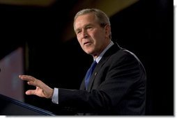 President George W. Bush delivers remarks to the National Urban League Conference in Detroit, Mich., Friday, July 23, 2004.   White House photo by Eric Draper