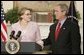 Margaret Spellings, Assistant to the President for Domestic Policy, makes remarks after being nominated to the position of Secretary of Education by President George W. Bush during a ceremony in the Roosevelt Room at the White House on November 16, 2004. White House photo by Paul Morse.