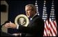 President George W. Bush answers questions during a press conference in room 450 of the Eisenhower Executive Office Building on December 20, 2004. White House photo by Paul Morse.