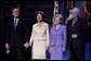 President George W. Bush stands with Laura Bush, Lynne Cheney and Vice President Dick Cheney during the pre-inaugural event “Saluting Those Who Serve” at the MCI Center in Washington, D.C., Tuesday Jan. 18, 2005. White House photo by Eric Draper