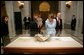 President George W. Bush and Laura Bush tour the National Archives in Washington, D.C., Wednesday, Jan. 19, 2005. National Archives Senior Curator Stacy Bredhoff, left, and National Archivist John Carlin, right, escorted the Bushes during their visit. White House photo by Eric Draper