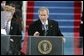 President George W. Bush delivers his second Inaugural address during the 55th Presidential Inauguration at the U.S. Capitol, Jan. 20, 2005. White House photo by Paul Morse