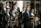 President George W. Bush delivers remarks during the White House celebration of Cinco de Mayo in the Rose Garden Wednesday, May 4, 2005. White House photo by Paul Morse