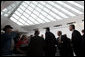 President George W. Bush meets audience members after speaking about Strengthening Social Security at the Milwaukee Art Museum in Milwaukee, Wis., Thursday, May 19, 2005. White House photo by Paul Morse