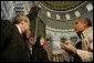 Laura Bush takes a tour lead by Adnan Husseini inside the Muslim holy shrine the Dome of the Rock in the Muslim Quarter of Jerusalem’s Old City, May 22, 2005. White House photo by Krisanne Johnson