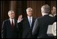 President George W. Bush attends the swearing in of Steve Johnson as the EPA Administrator in Washington, D.C., Monday, May 23, 2005. White House photo by Paul Morse