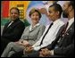 Laura Bush attends the Laura Bush Foundation for America's Libraries, June 2, 2005, at Austin Community Academy High School, Chicago, Illinois. White House photo by Krisanne Johnson