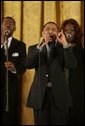 Smokie Norful performs in the East Room of the White House Monday, June 6, 2005, during a celebration of Black Music Month at the White House. White House photo by Krisanne Johnson