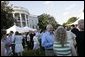 Vice President Dick Cheney meets with guests during the Congressional Picnic on the South Lawn Wednesday, June 15, 2005. White House photo by Paul Morse