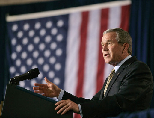 President George W. Bush discusses Medicare at the U.S. Department of Health and Human Services Thursday, June 16, 2005. "Medicare now covers preventive screenings that can catch illness from diabetes to heart disease," said the President. "Medicare is covering innovative programs to help seniors with chronic diseases like high blood pressure. I urge every senior to take advantage of these new benefits in Medicare." White House photo by Eric Draper