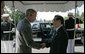 President George W. Bush shakes hands with Prime Minister Phan Van Khai of Vietnam as he departs the White House Tuesday, June 21, 2005. During the two leaders' meeting, President Bush expressed strong support for Vietnam’s accession to the World Trade Organization and accepted the Prime Minister's invitation to attend the 2006 APEC Summit in Vietnam. White House photo by Eric Draper