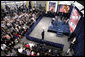 President George W. Bush speaks about energy and economic security to 400 employees and guests at the Calvert Cliffs Nuclear Power Plant in Lusby, Md., Wednesday, June 22, 2005. White House photo by Paul Morse