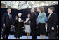 With President George Bush looking on, Supreme Court Justice Sandra Day O’Connor swears in Michael Chertoff as Secretary of Homeland Security during ceremonies March 3, 2005, in Washington. The Justice submitted her resignation after 24 years on the High Court in a letter to the President Friday, July 1, 2005. File photo. White House photo by Paul Morse