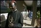 Led by Cardinal Polycarp Pengo, Laura Bush tours PASADA with Madame Anna Mkapa in Dar es Salaam, Tanzania, Wednesday, July 13, 2005. “For 13 years, the people of PASADA have provided services to men, women and children, whether they are infected with HIV or not. PASADA provides health education in communities, teaching teens and adults about the risks of HIV transmission,” said Mrs. Bush in her remarks. White House photo by Krisanne Johnson