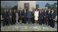 President George W. Bush and Prime Minister Dr. Manmohan Singh of India pose with Indian-American appointees working in the Bush administration in the Diplomatic Reception Room at the White House Monday, July 18, 2005. White House photo by Eric Draper