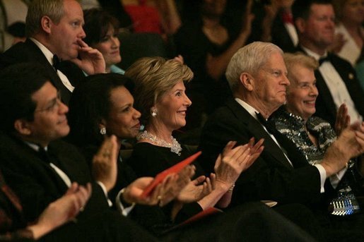 Laura Bush attends the National Book Festival Gala, an annual celebration of books and literature, at the Library of Congress in Washington, D.C., Friday, Sept. 23, 2005. White House photo by Krisanne Johnson