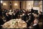 President George W. Bush addresses the Iftaar Dinner with Ambassadors and Muslim Leaders in the State Dining Room of the White House, Monday, Oct. 17, 2005. White House photo by Paul Morse