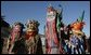 Ceremonial Mongolian characters participate in festivities in Ikh Tenger, Mongolia Monday, Nov. 21, 2005, for President and Mrs. Bush during their visit to Ulaanbaatar. White House photo by Paul Morse