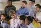 Mrs. Laura Bush visits with students from the Big Brothers Big Sisters program in Washington and Baltimore, Md., during a visit to the White House, Wednesday, Jan. 4, 2006. White House photo by Kimberlee Hewitt