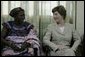 Mrs. Laura Bush visited with patients and their family members at the Korle-Bu Treatment Center, Tuesday, Jan. 17, 2006 in Accra, Ghana. White House photo by Shealah Craighead