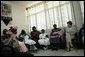 Mrs. Laura Bush visits with patients, their family members and staff at the Korle-Bu Treatment Center Tuesday, Jan. 17, 2006 in Accra, Ghana. White House photo by Shealah Craighead