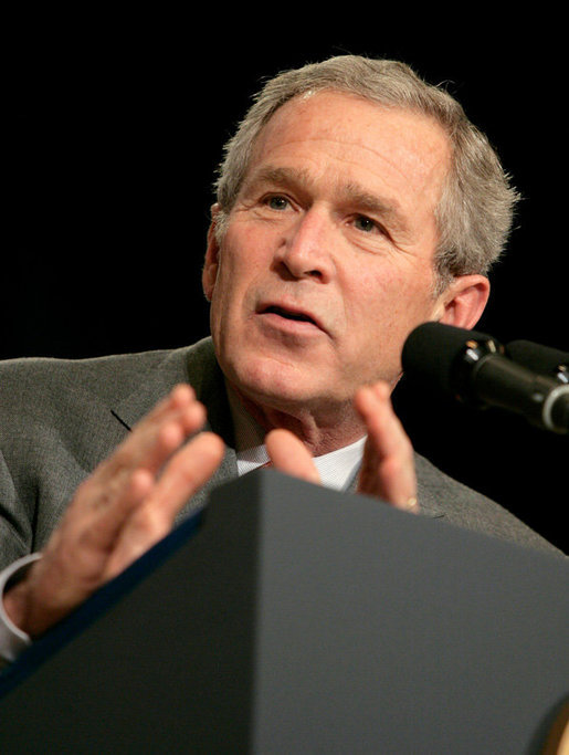 President George W. Bush delivers remarks on the 2006 agenda, Wednesday, Feb. 1, 2006 at the Grand Ole Opry House in Nashville, Tennessee. White House photo by Eric Draper