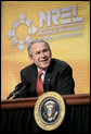 President George W. Bush participates in a panel discussion with experts on energy conservation and efficiency at the National Renewable Energy Laboratory in Golden, Colo., Tuesday, Feb. 21, 2006. White House photo by Eric Draper