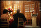 Mrs. Laura Bush addresses guests, Tuesday evening, March 8, 2006 at the at "Bridges of Hope: Educating Children for a Better Future," The Kuwait-America Foundation's 2006 Benefit Dinner in Washington, where Mrs. Bush was honored for her dedication to help improve the living conditions and education of children around the world. White House photo by Shealah Craighead